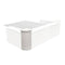 Stage Façade White 12" x 12" x 34" Rounded Stage Facade Post STG-FC-POSTRD-WH-AX