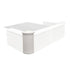 Stage Façade White 12" x 12" x 34" Rounded Stage Facade Post STG-FC-POSTRD-WH-AX
