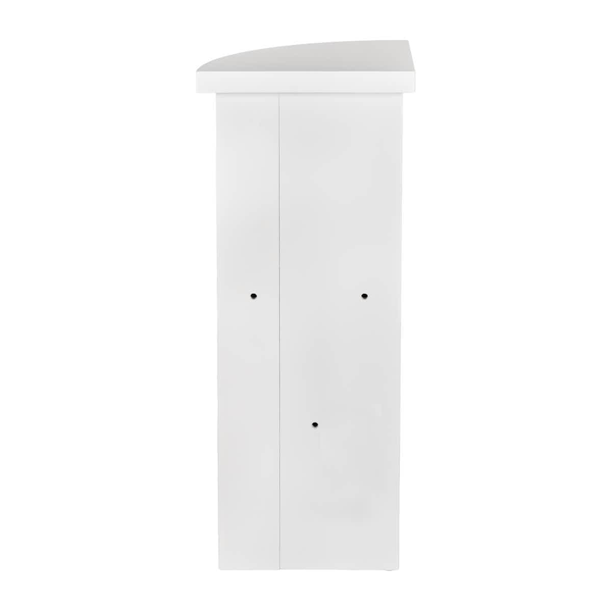 Stage Façade White 12" x 12" x 34" Rounded Stage Facade Post STG-FC-POSTRD-WH-AX