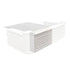 Stage Façade White 48" x 12" x 30" Portable Stage Facade with Front Overhang and Flush Sides STG-FC4-WH-AX