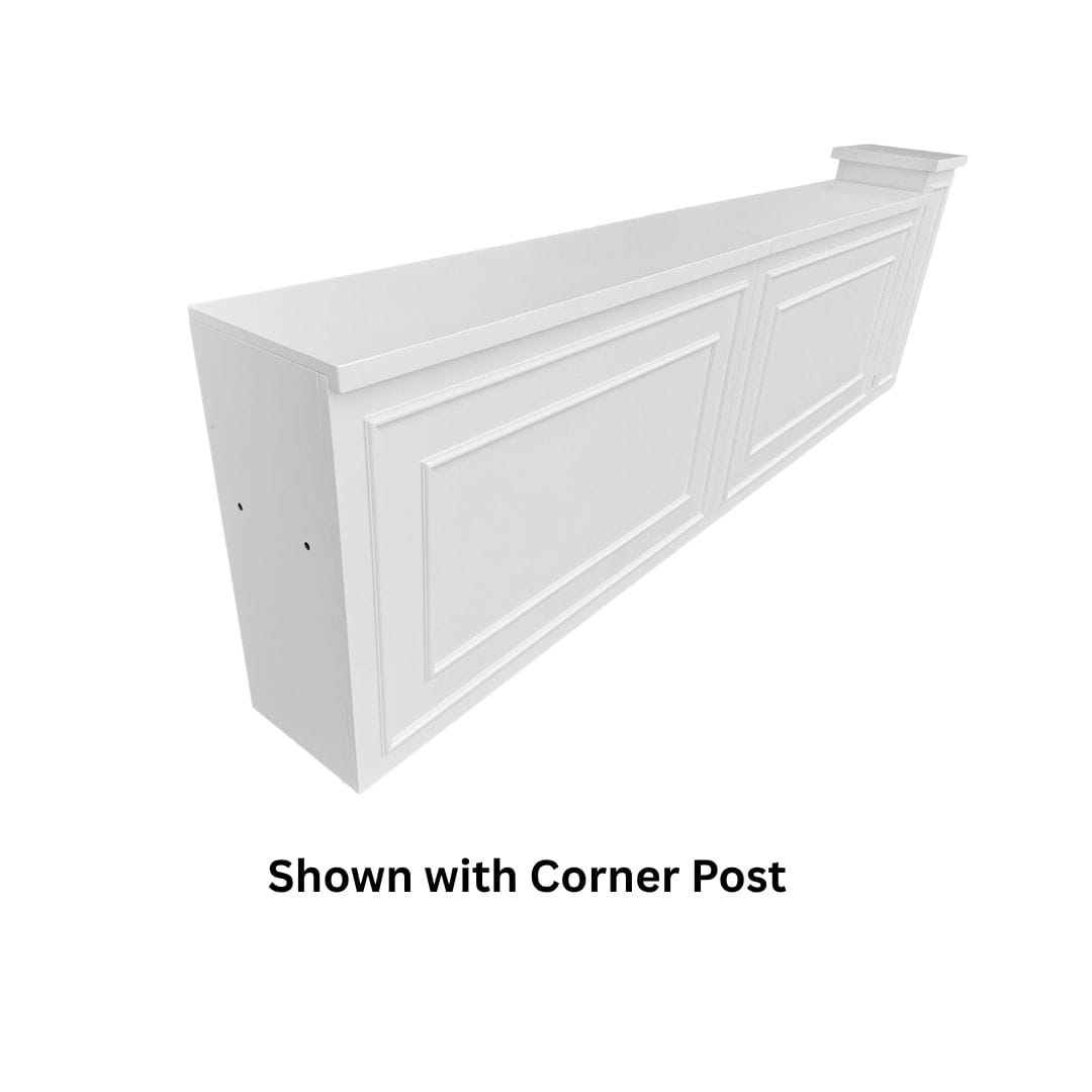 Stage Façade White 48" x 12" x 30" Stage Facade with Front Overhang and Flush Sides STG-FC4-WH-AX