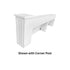 Stage Façade White 48" x 12" x 30" Stage Facade with Front Overhang and Flush Sides STG-FC4-WH-AX
