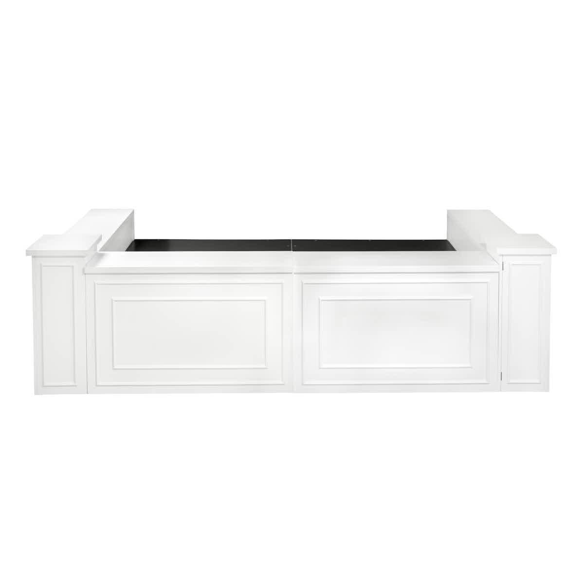 Stage Façade White 48" x 12" x 30" Stage Facade with Front Overhang and Flush Sides STG-FC4-WH-AX