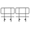 StandUp StandUp 2 Pack 4' High Portable Stage Railing Set - Includes a pair of rail connectors STG-RL36-AX-2