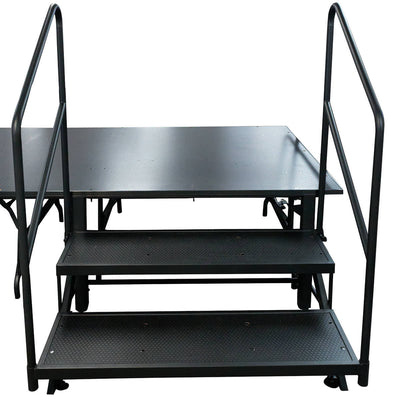 Portable Stage Steps with Rails - 2 Steps