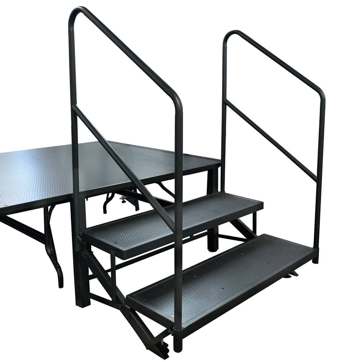 StandUp StandUp Portable Stage Steps with Rails - 2 Steps STG-STR2-AX