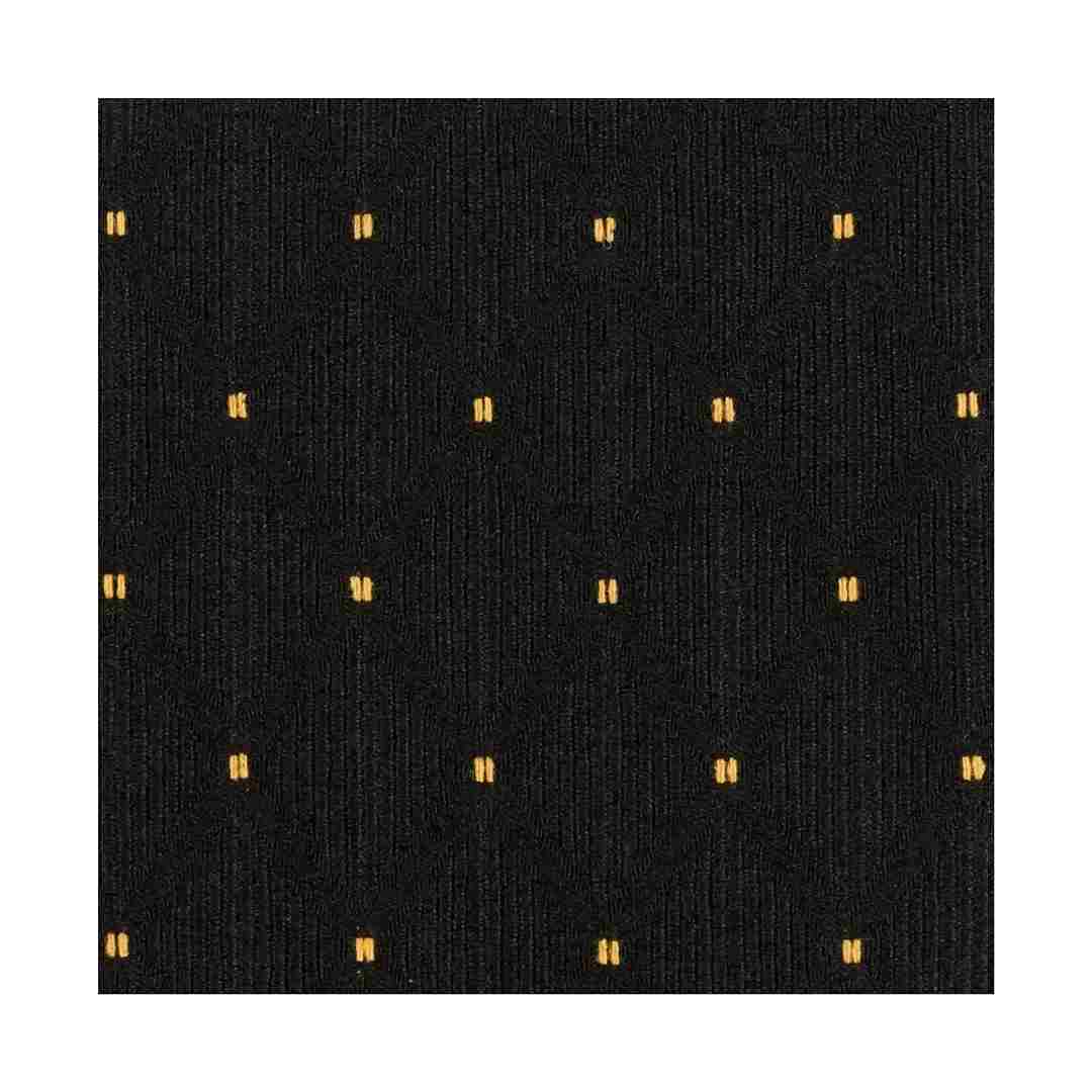 Chivari Black Fabric with Gold Dots Color Swatch Sample  for Banquet and Church Chairs SW-F-BLKGD-ZF