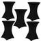 Chivari 5-Pack Black Spandex Cocktail Table Cover  250gsm 30/32" SX-SPANXTB-32IN-BLK-5