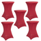 Chivari 5-Pack Red Spandex Cocktail Table Cover 250gsm 36" SX-SPANXTB-36IN-RED-5