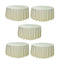 Chivari 5-Pack Ivory Round Polyester Tablecloth 190gsm 132" SX-TABLPOLY-132IN-IVR-5