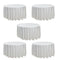 Chivari 5-Pack White Round Polyester Tablecloth 190gsm 132" SX-TABLPOLY-132IN-WHT-5