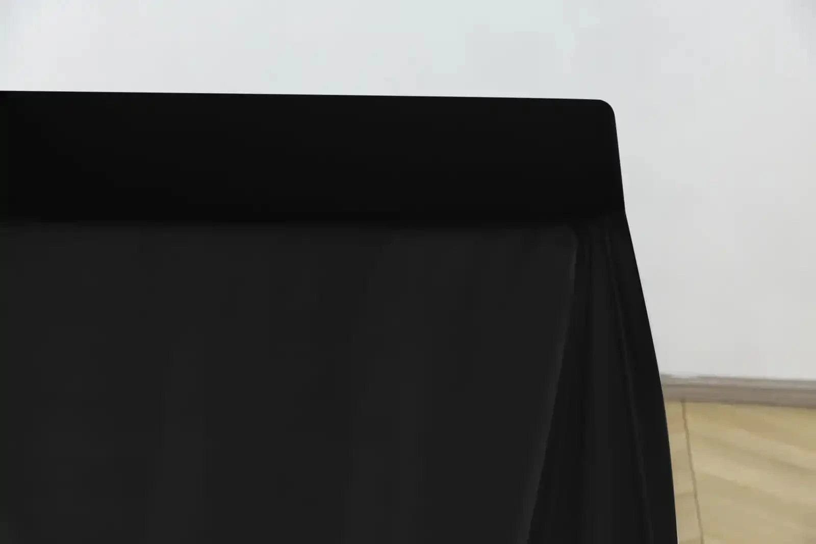 Chivari 5-Pack Black Polyester Rectangle Tablecloth 190gsm 90″ x 156″ SX-TABLPOLY-90156-BLK-5