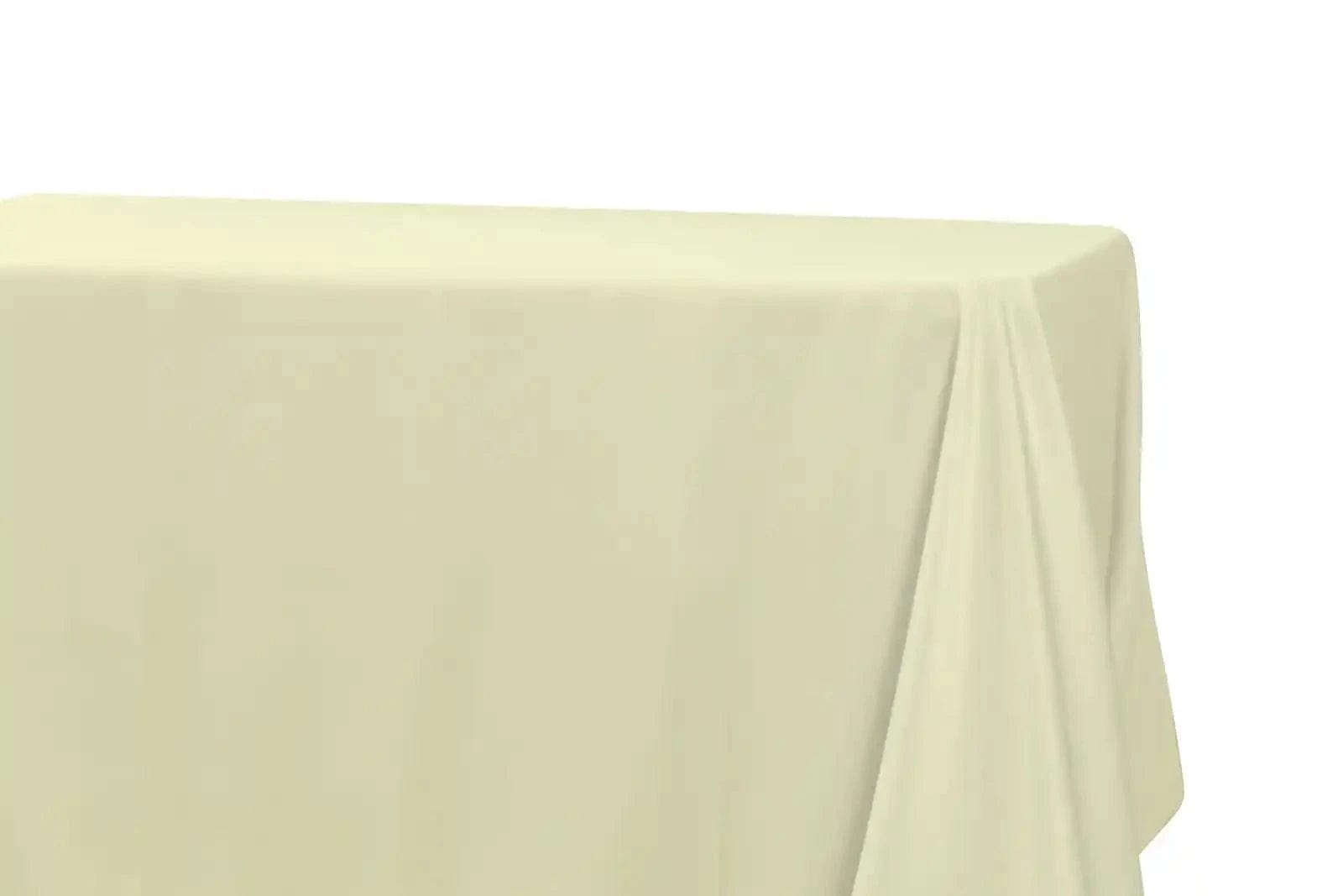 Chivari 5-Pack Ivory Polyester Rectangle Tablecloth 190gsm 90" x 156" SX-TABLPOLY-90156-IVR-5