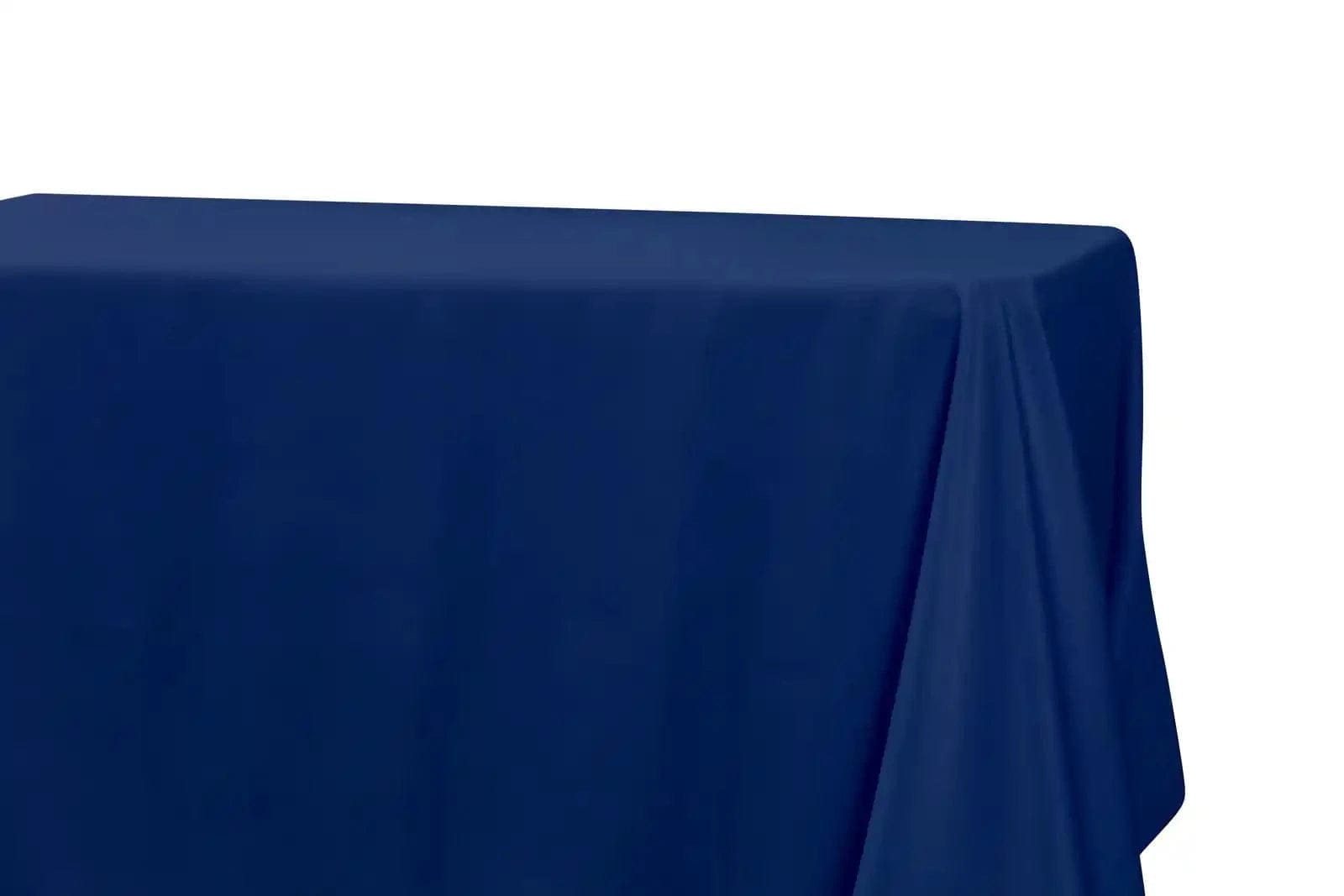 Chivari 5-Pack Navy Blue Polyester Rectangle Tablecloth 190gsm 90" x 156" SX-TABLPOLY-90156-NABLU-5
