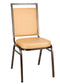 Chivari Tan Vinyl on Copper Vein Steel Frame Square Back Banquet Chair CQSVTN-ZF-T
