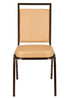 Chivari Tan Vinyl on Copper Vein Steel Frame Square Back Banquet Chair CQSVTN-ZF-T