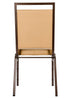 Chivari Tan Vinyl on Copper Vein Steel Frame Square Back Banquet Chair CQSVTN-ZF-T