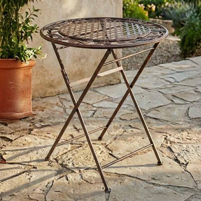 Chivari 28" Distressed Bronze Barcelona Bistro Table TBBMBR-AX-T