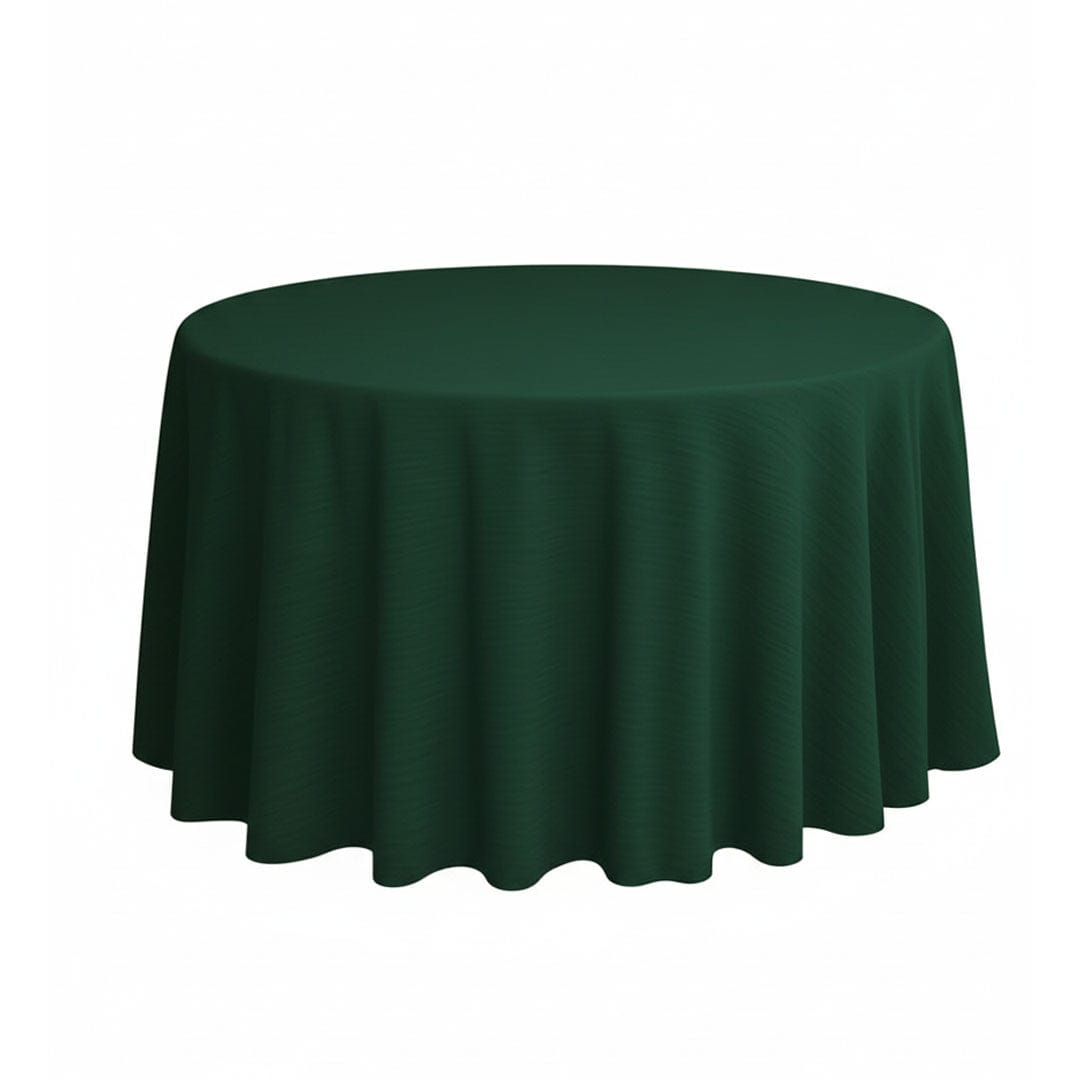 Chivari.com Hunter Green 108" Round Velvet Tablecloth Linen TBC-108R975S-A1