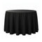 Chivari.com Black 132" Round Poly Satin Tablecloth Linen TBC-132R633S-A1
