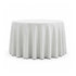 Chivari White 96" Round Tablecloth Majesti Dupionic TBC-96R067S-A1