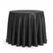 Chivari.com Black 96" Round Poly Satin Tablecloth Linen TBC-96R633S-A1