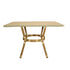 Toulouse 48" x 36" Glass Top Beige and Green French Bistro Table TBTP4836BG-KT-AX-T
