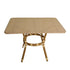 Toulouse 48" x 36" Glass Top Beige and Maroon French Bistro Table TBTP4836BM-KT-AX-T