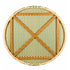 Toulouse 40" Round Glass Top Beige and Green Rattan French Bistro Table TBTPBG-KT-AX-T