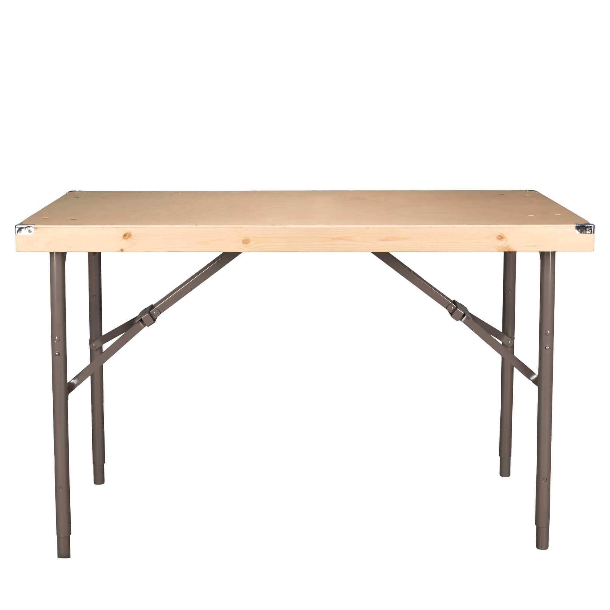 Chivari 48" x 24" (4 Foot) Rectangle Plywood Expo Table - Adjustable Height TEXPRT4824G-AX-T