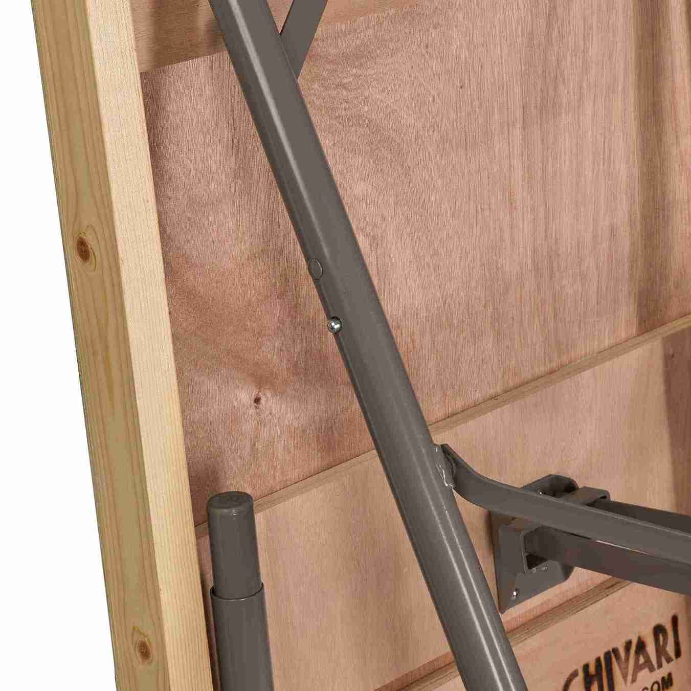 Chivari 48" x 24" (4 Foot) Rectangle Plywood Expo Table - Adjustable Height TEXPRT4824G-AX-T