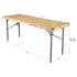 Chivari 72" x 24" (6 Foot) Rectangle Plywood Expo Table - Adjustable Height TEXPRT7224G-AX-T