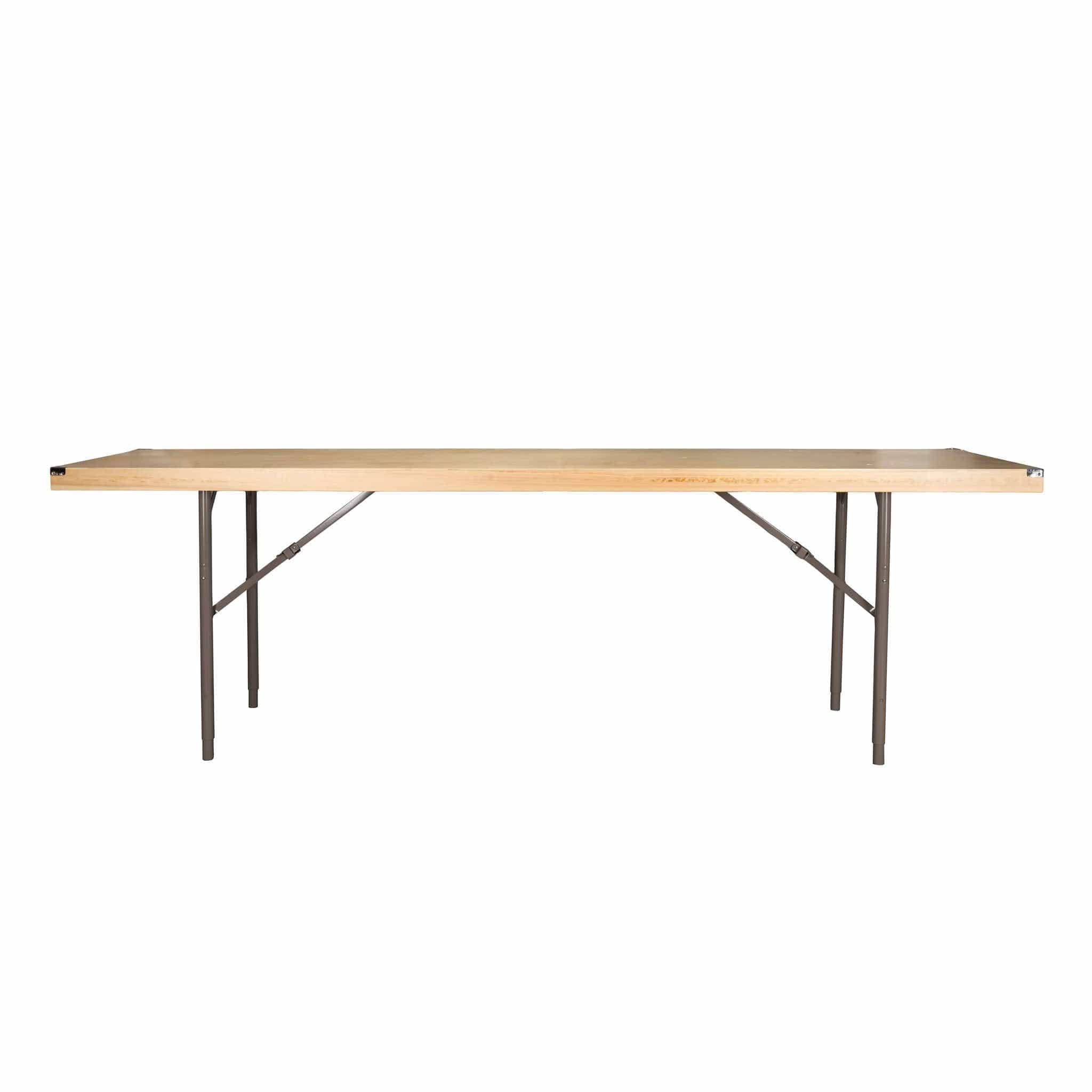 Chivari 96" x 24" (8 Foot) Rectangle Plywood Expo Table - Adjustable Height TEXPRT9624G-AX-T