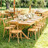 Chivari Natural X-Leg Farm Table Dining Set with 10 Chairs TFARM-NATURAL-X-LEG-KIT-CXR-AX