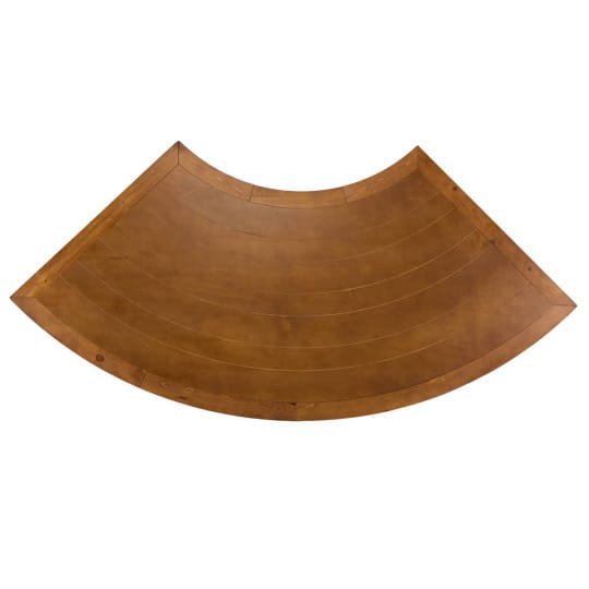 Chivari 99" x 40" (8.25 Foot) Chestnut Finish Serpentine Fluted Leg Wood Farm Table TFARM-SERP-9940-CHT-AX