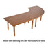 Chivari 99" x 40" (8.25 Foot) Chestnut Finish Serpentine Fluted Leg Wood Farm Table TFARM-SERP-9940-CHT-AX