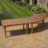 Chivari 99" x 40" (8.25 Foot) Chestnut Finish Serpentine Fluted Leg Wood Farm Table TFARM-SERP-9940-CHT-AX