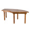 Chivari 99" x 40" (8.25 Foot) Chestnut Finish Serpentine Fluted Leg Wood Farm Table TFARM-SERP-9940-CHT-AX