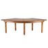 Chivari 99" x 40" (8.25 Foot) Chestnut Finish Serpentine Fluted Leg Wood Farm Table TFARM-SERP-9940-CHT-AX