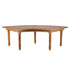 Chivari 99" x 40" (8.25 Foot) Chestnut Finish Serpentine Fluted Leg Wood Farm Table TFARM-SERP-9940-CHT-AX