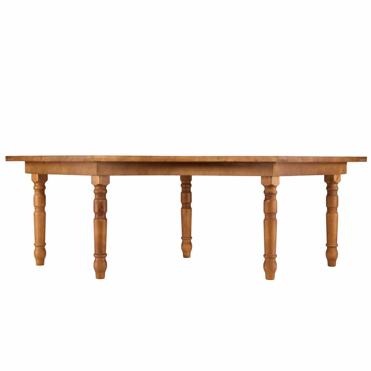 Chivari U-Shape Serpentine Farm Table Kit - Seats 12 - Includes 2 Chestnut Serpentine Tables TFARM-SNKT-CHT4