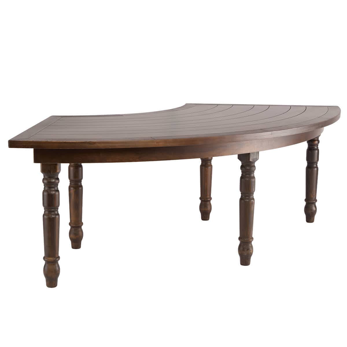 Chivari Enclosed Circle Serpentine Farm Table Kit - Seats 16 - Includes 4 Fruitwood Serpentine Tables TFARM-SNKT-FTW3