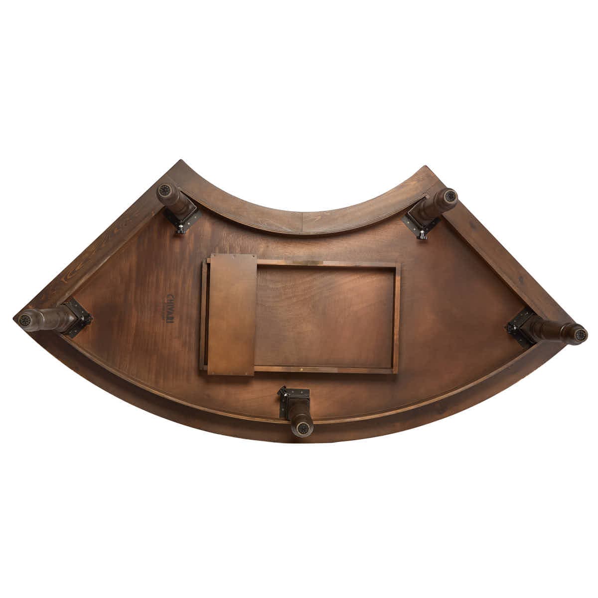 Chivari Enclosed Circle Serpentine Farm Table Kit - Seats 16 - Includes 4 Fruitwood Serpentine Tables TFARM-SNKT-FTW3