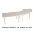 Chivari 99" x 40" (8.25 Foot) White Distressed Serpentine Fluted Leg Wood Farm Table TFARM-SERP-9940-WD-AX