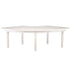 Chivari Elongated Serpentine Farm Table Kit - Seats 42 - Includes 4 White Distressed Serpentine Tables and 5 Rectangle Tables TFARM-SNKT-WD2