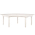 Chivari Elongated Serpentine Farm Table Kit - Seats 42 - Includes 4 White Distressed Serpentine Tables and 5 Rectangle Tables TFARM-SNKT-WD2