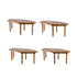 Chivari Enclosed Circle Serpentine Farm Table Kit - Seats 16 - Includes 4 Chestnut Serpentine Tables TFARM-SNKT-CHT3