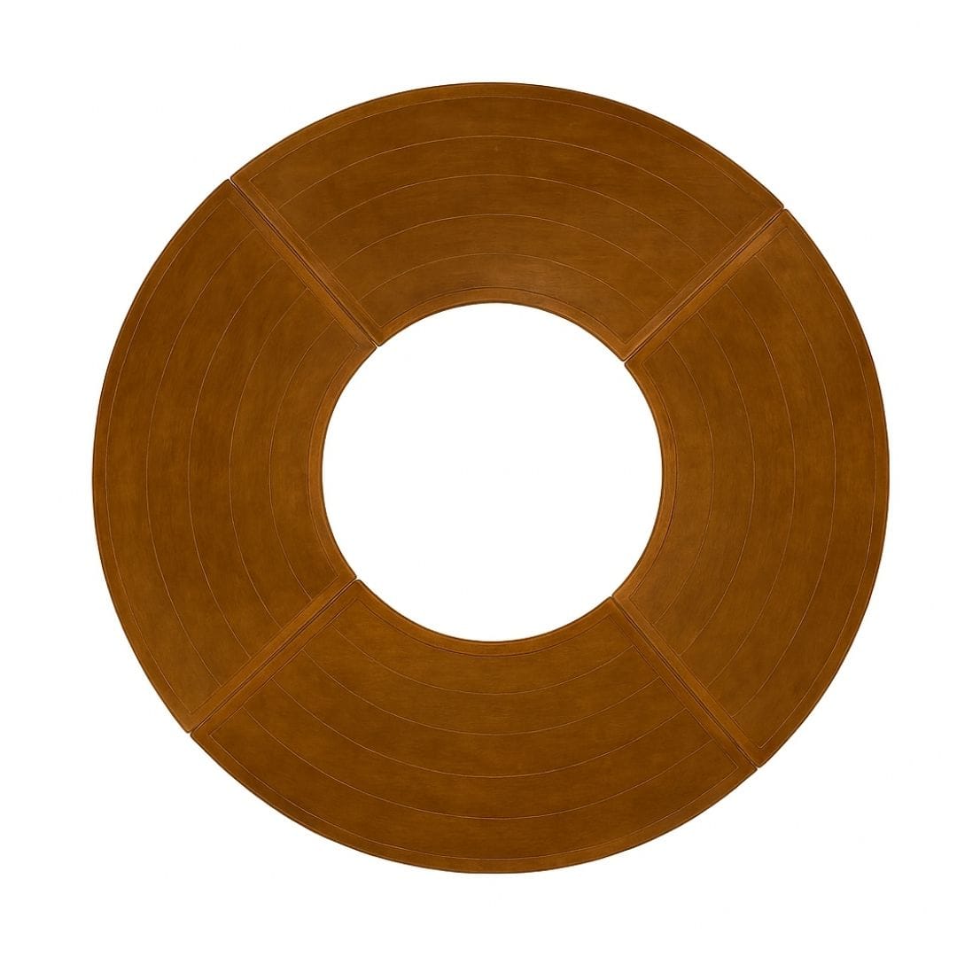Chivari S-Curve Serpentine Farm Table Kit - Seats 22 - Includes 4 Chestnut Serpentine Tables TFARM-SNKT-CHT1
