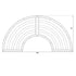Chivari U-Shape Serpentine Farm Table Kit - Seats 12 - Includes 2 Chestnut Serpentine Tables TFARM-SNKT-CHT4