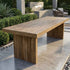 Chivari 96" x 30" Chestnut Finish Farm Table Conversion Kit for Banquet Tables TFARMCKT9630-CHT-AX-T
